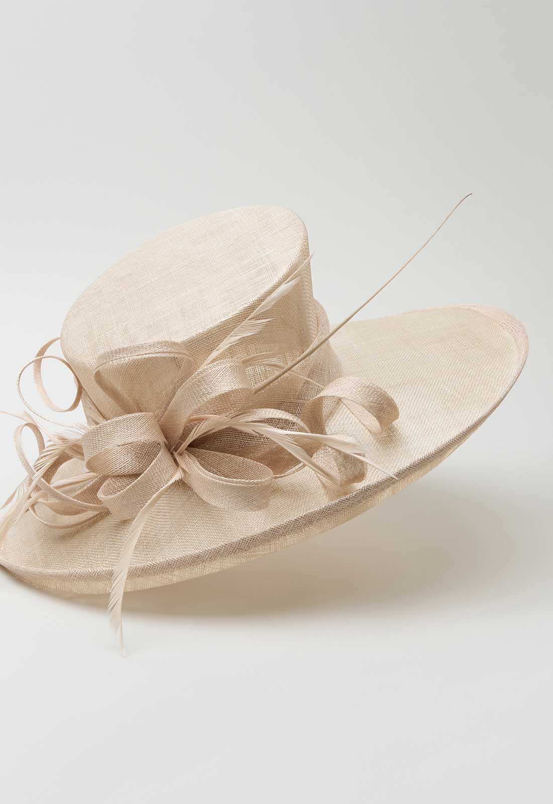 Gina Bacconi Champagne Wide Brimmed Hat
