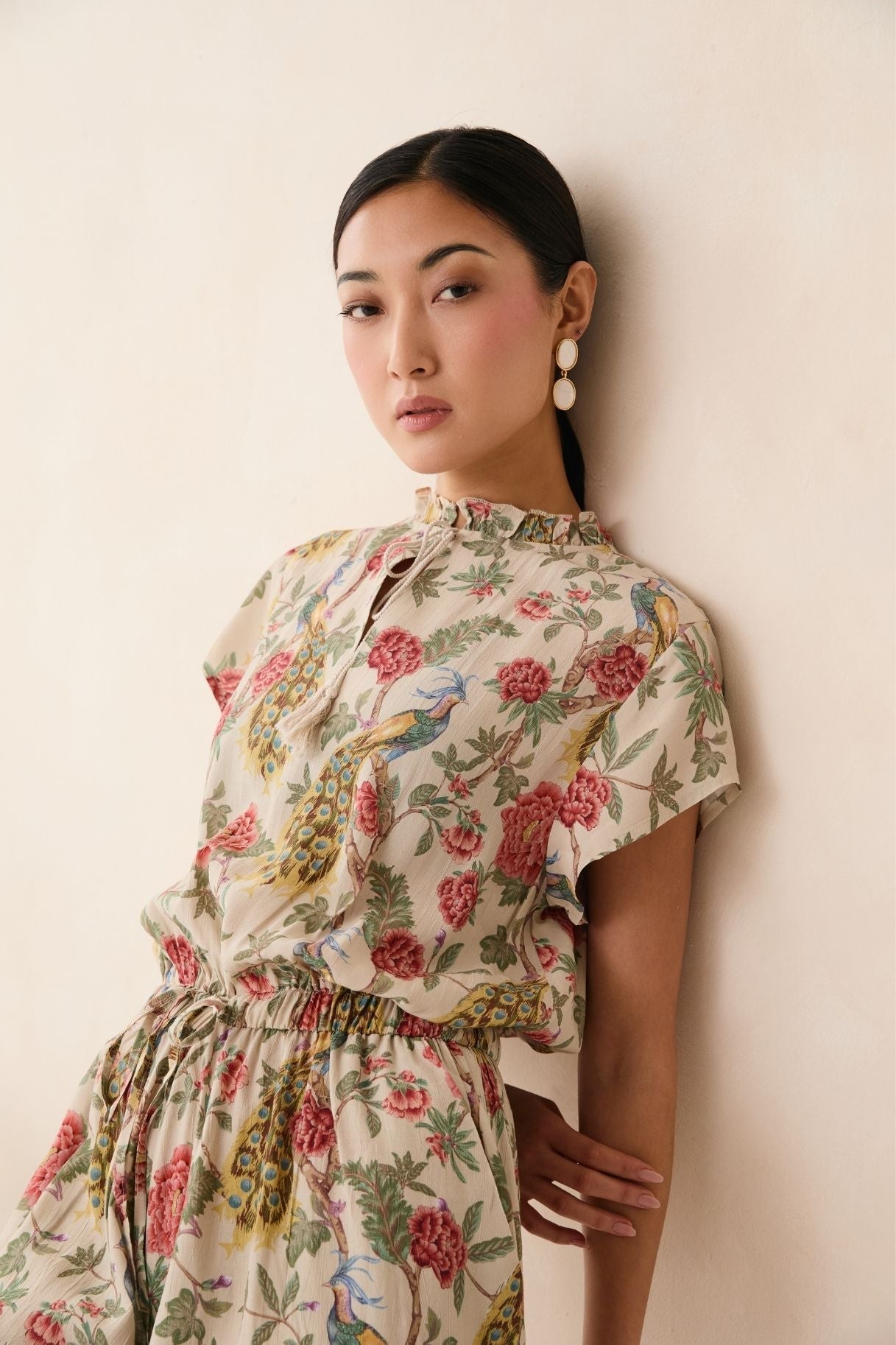 Raishma Studio Cream Samara Cream Playsuit