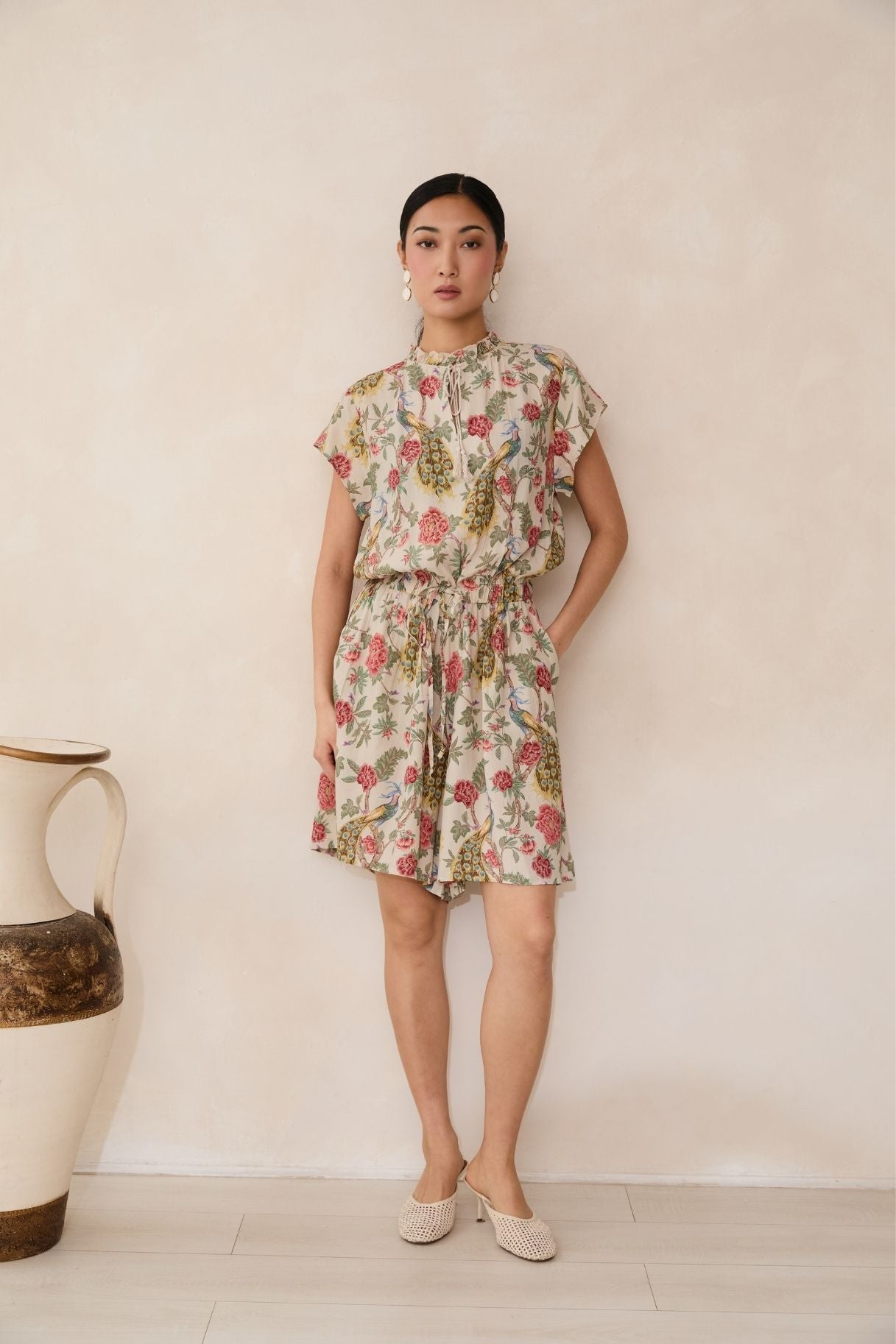 Raishma Studio Cream Samara Cream Playsuit