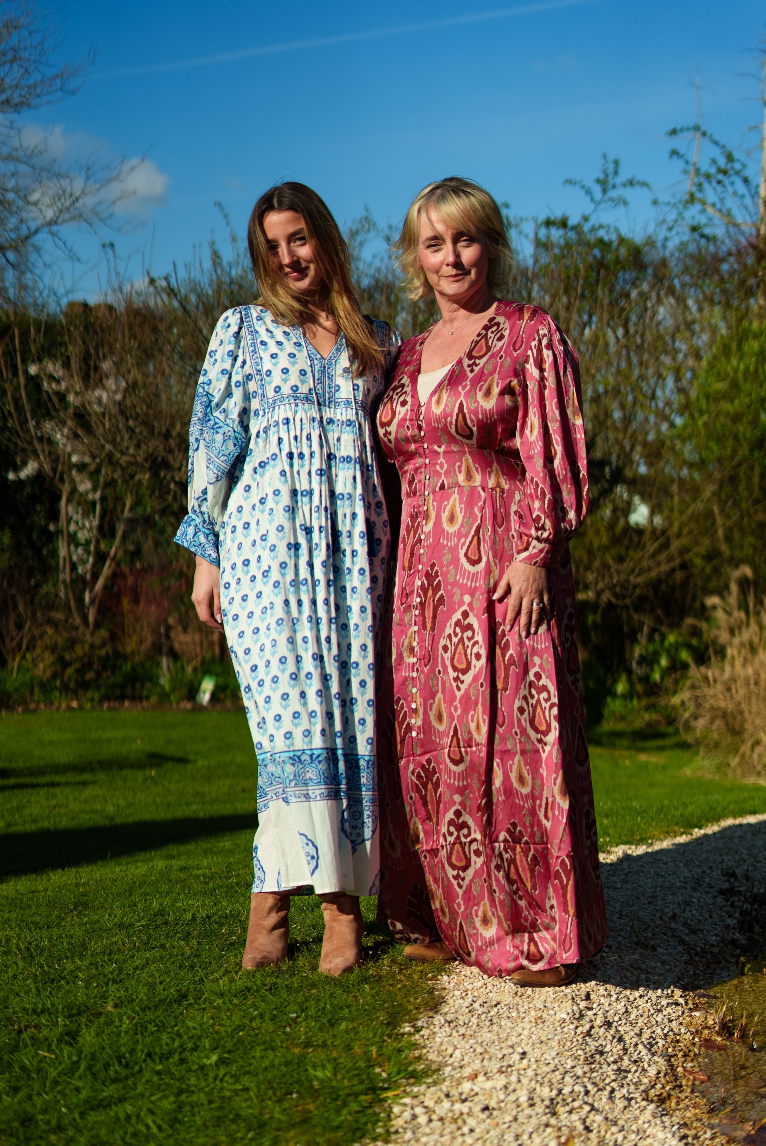 Soul Of Sita Amelia Floaty Sleeve Folk Print Maxi Dress