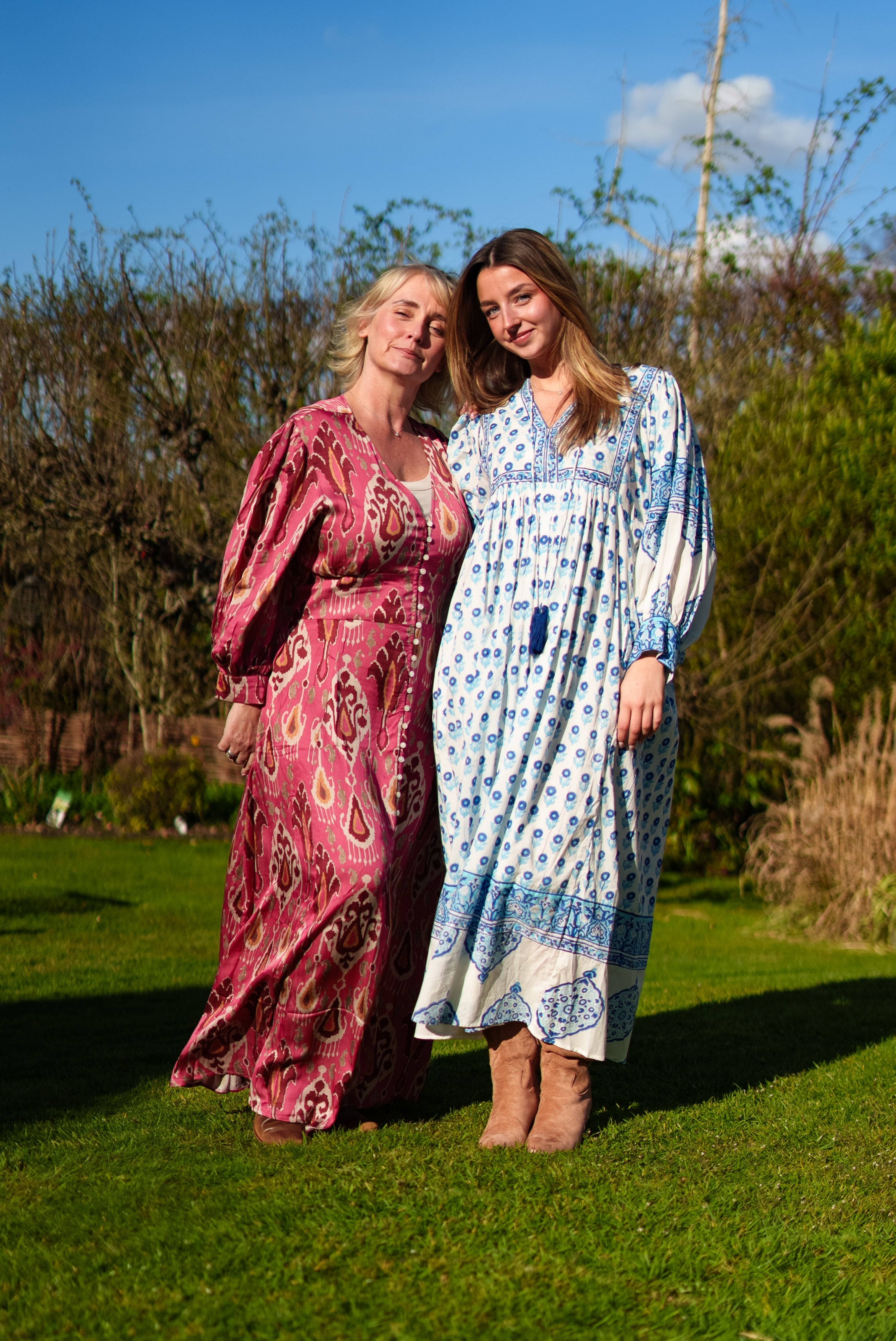 Soul Of Sita Amelia Floaty Sleeve Folk Print Maxi Dress