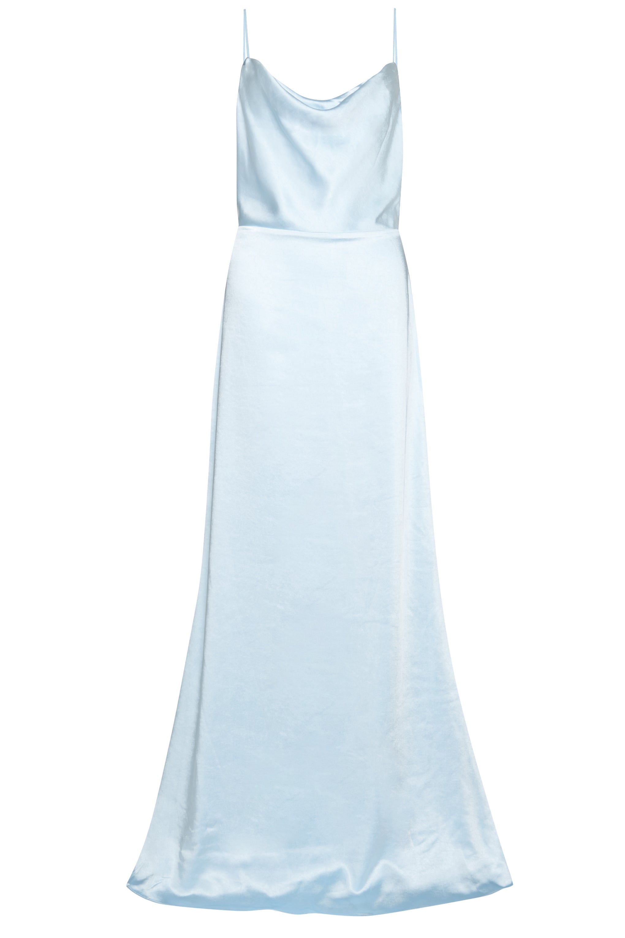 Vivian Icy Blue Cowl-Neck Bias Cut Maxi-Dress-image-4