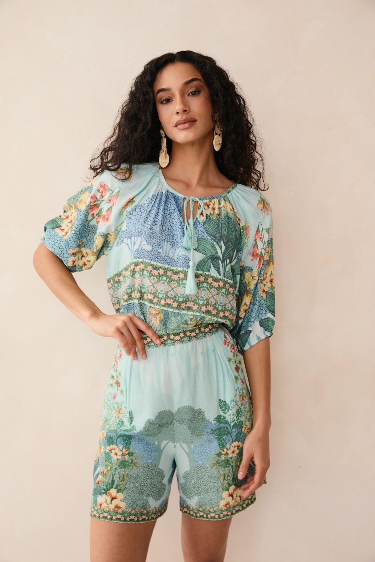 Raishma Studio Blue Tracy Shorts