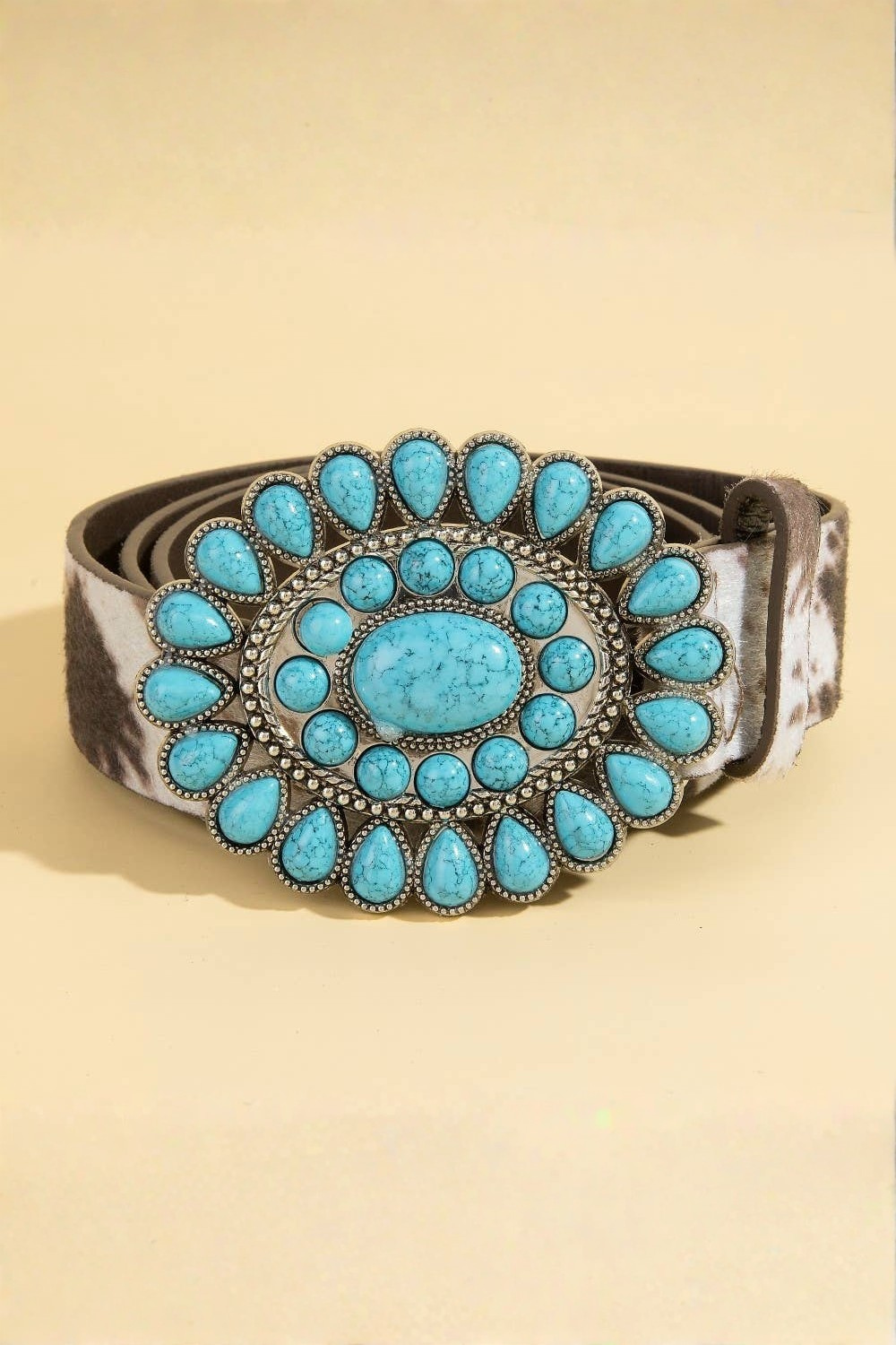 Soul Of Sita Western Concho Turquoise Stone Buckle Belt
