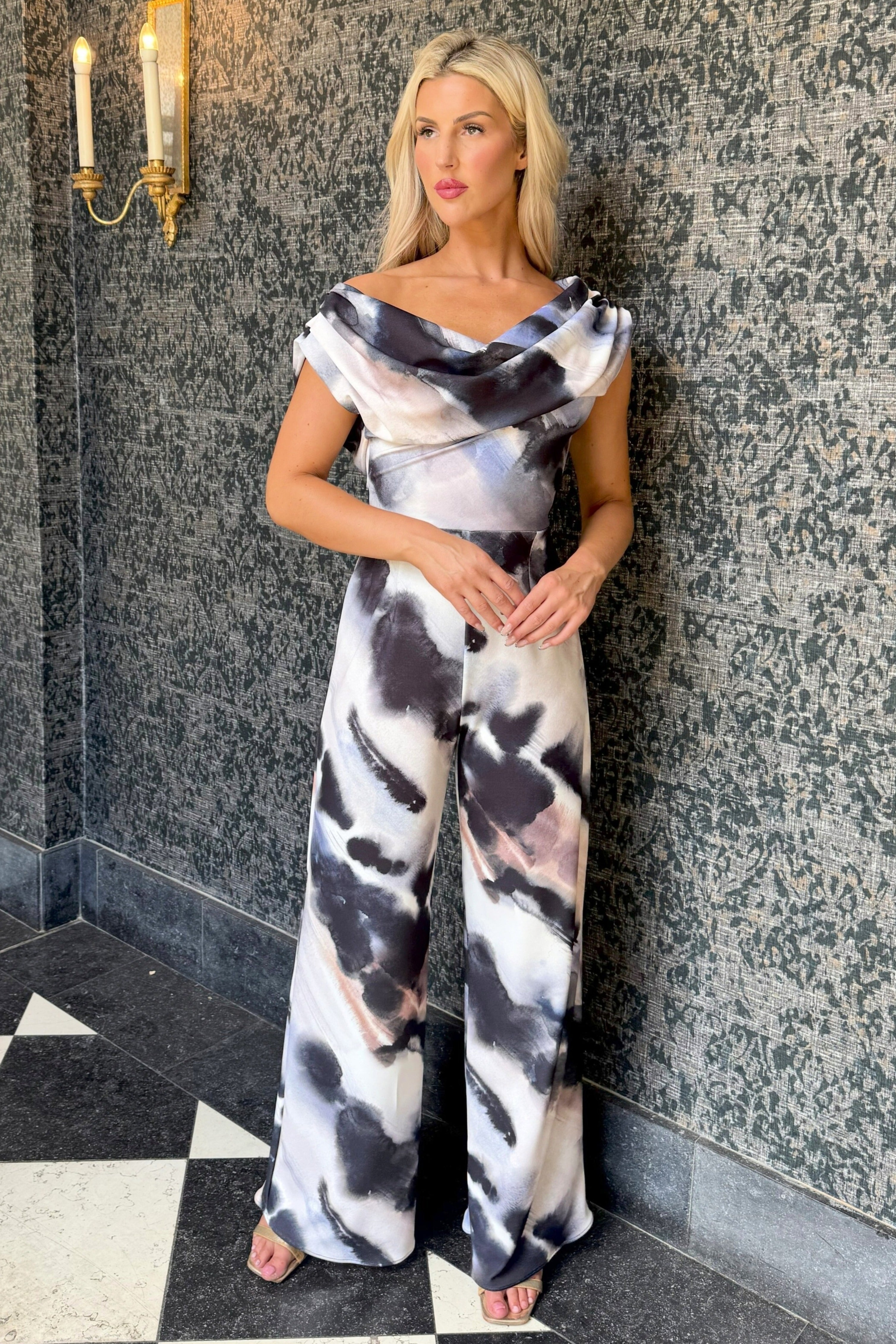 Atom Label Abstract Print Ss26 Venice Jumpsuit