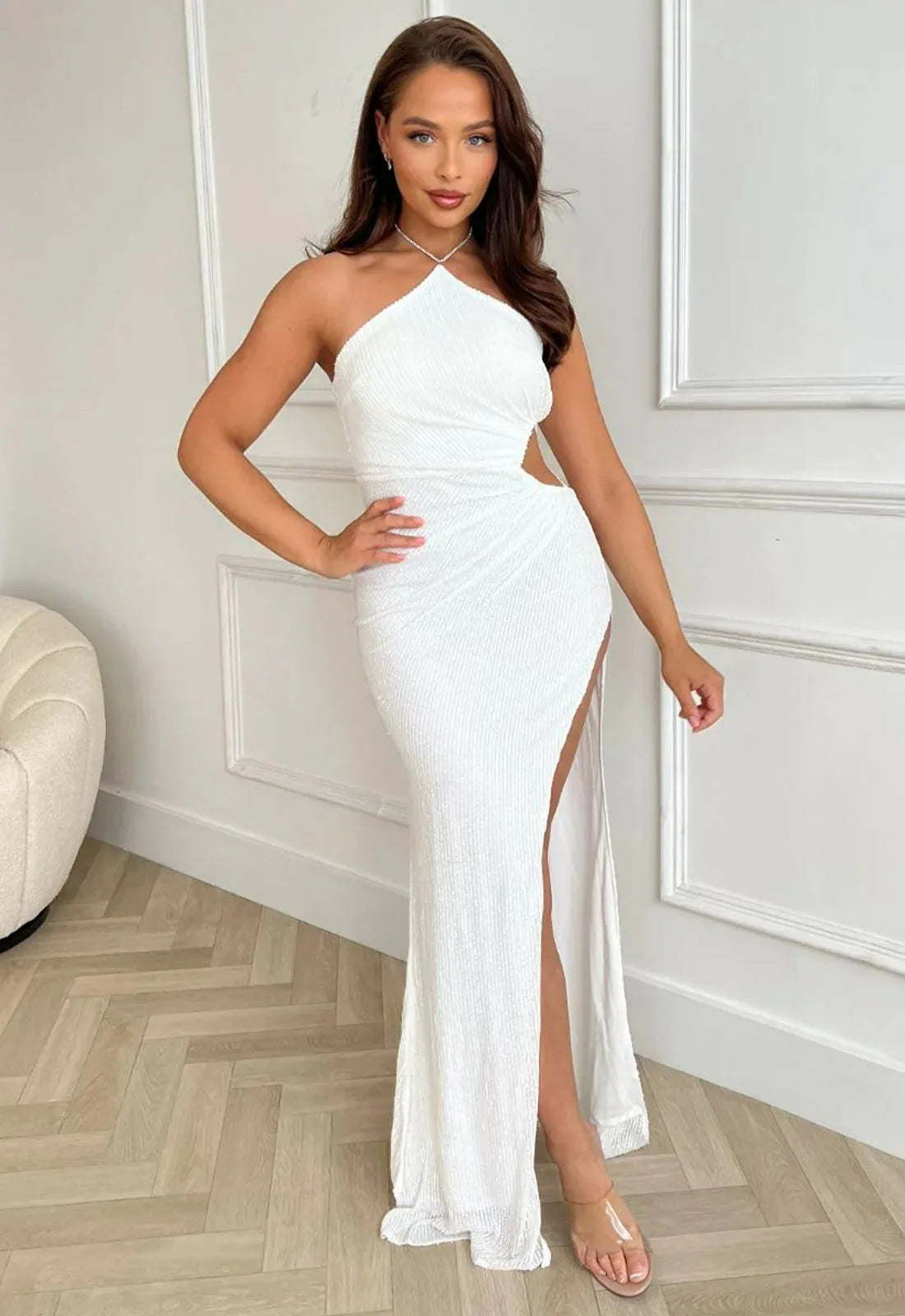 Nazz Collection White Vision Maxi Dress