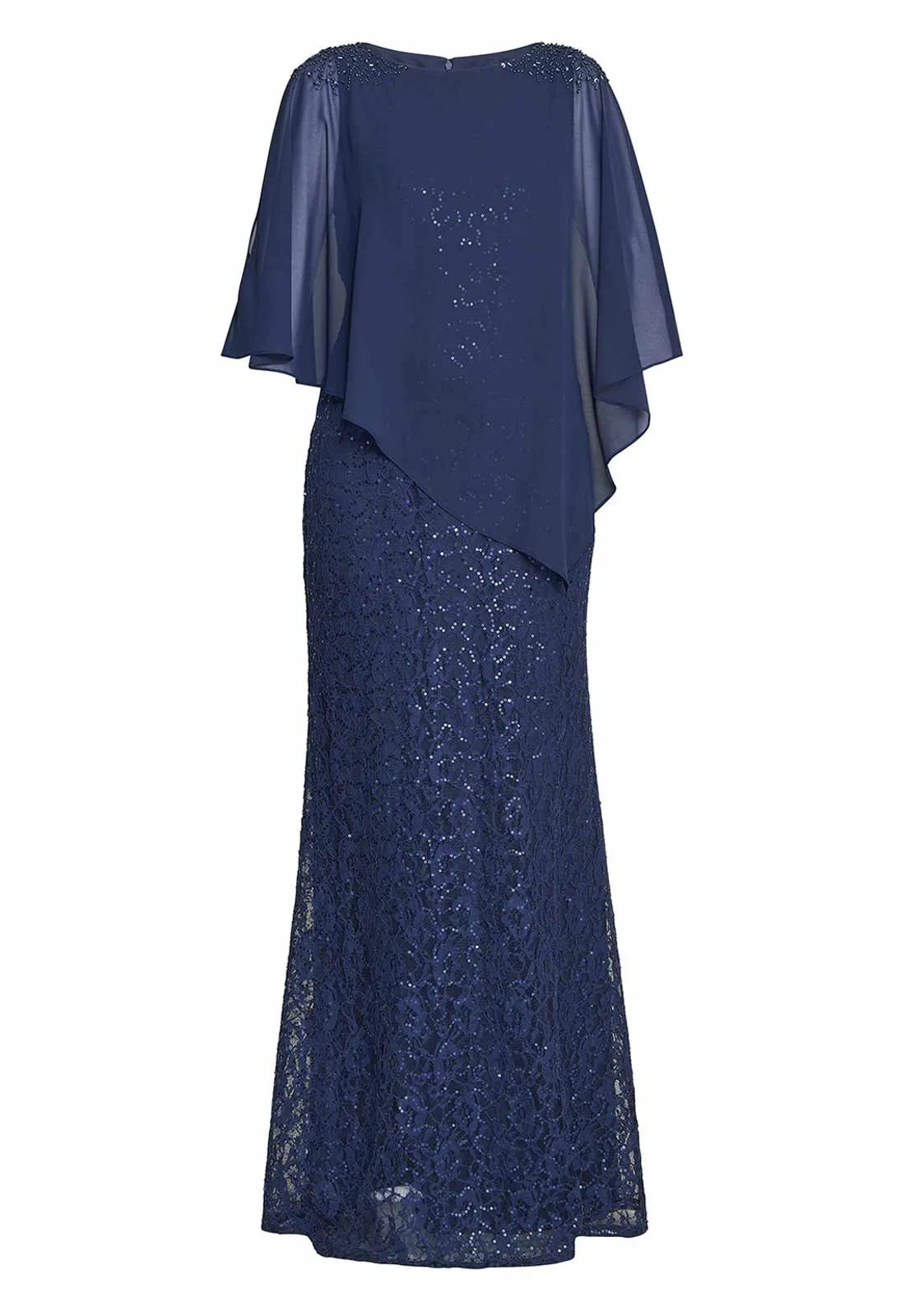 Gina Bacconi Navy Ginger Maxi Dress