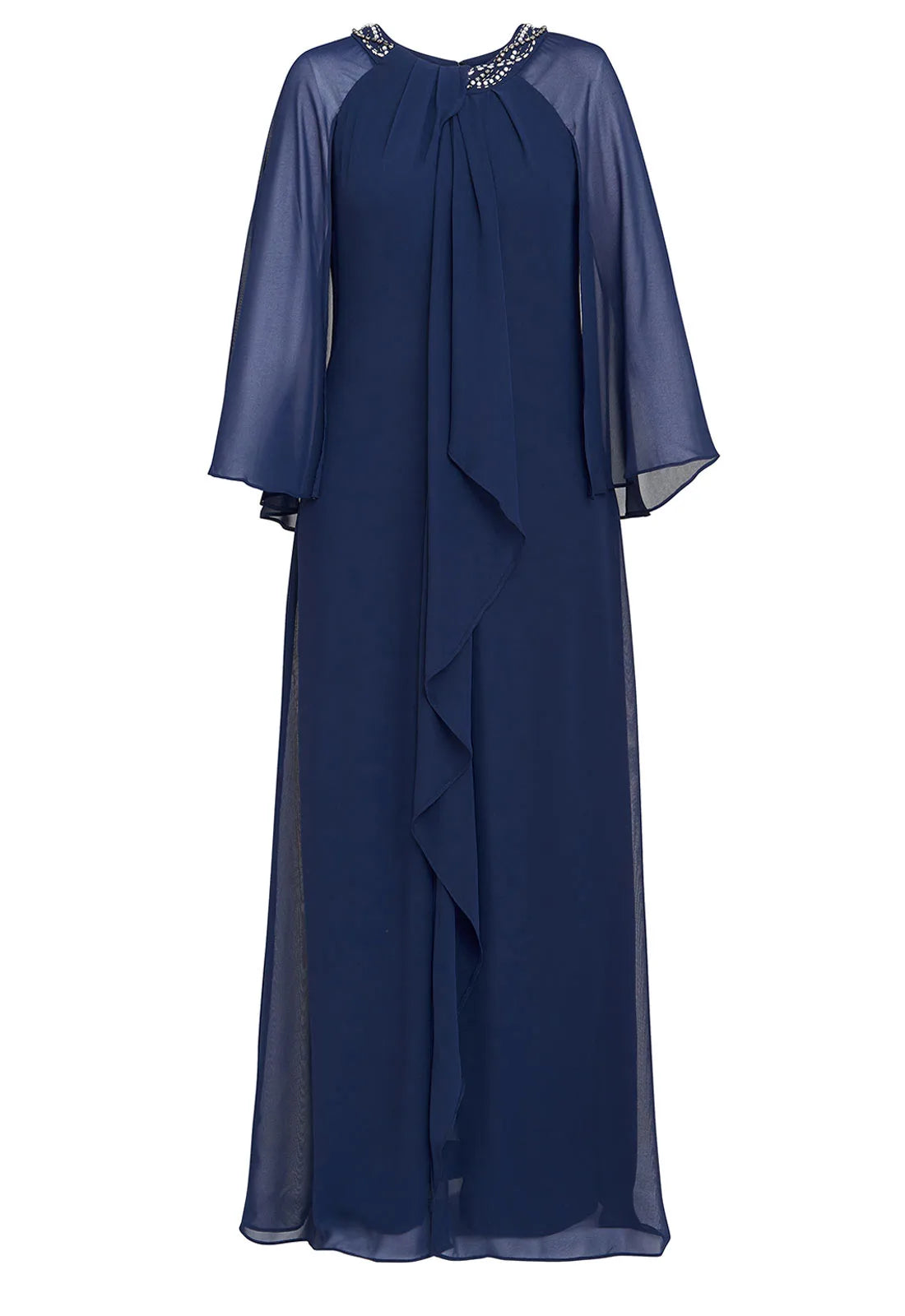 Gina Bacconi Navy Polly Maxi Dress