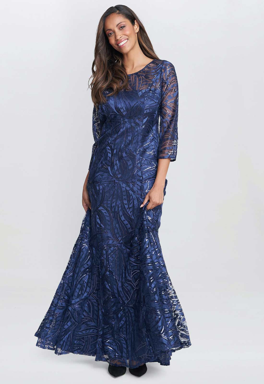 Gina Bacconi Blue Isabel Maxi Dress