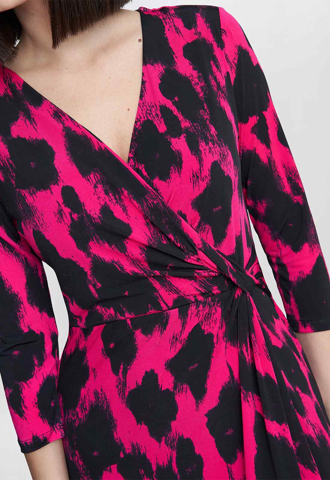 Gina Bacconi Pink Debra Wrap Maxi Dress