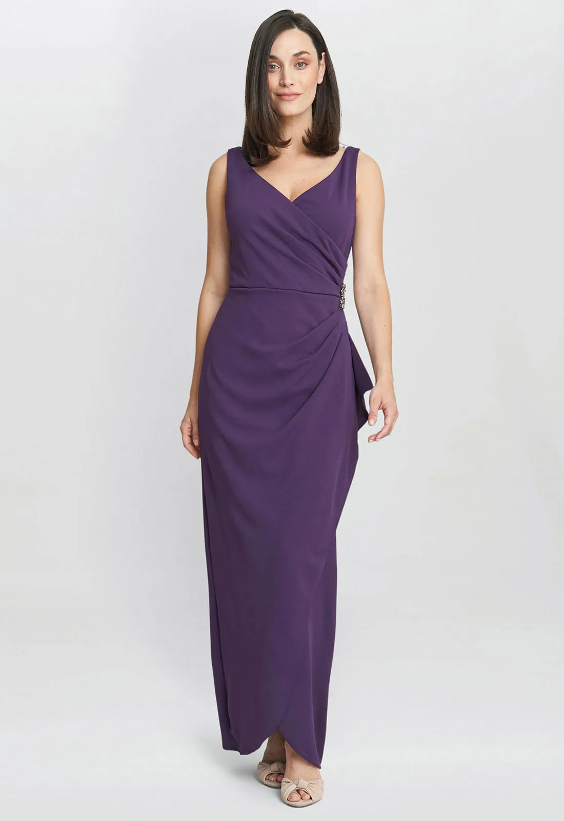 Gina Bacconi Purple Neena Maxi Dress