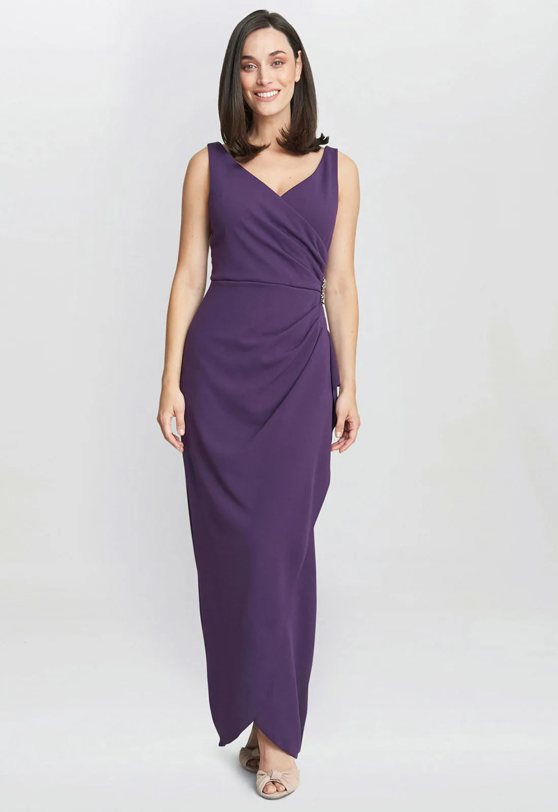 Gina Bacconi Purple Neena Maxi Dress