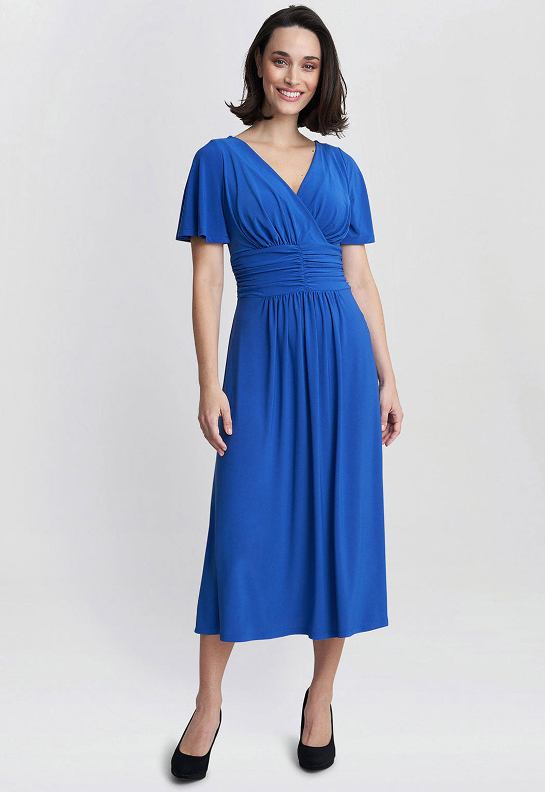 Gina Bacconi Blue Frieda Jersey Print Dress