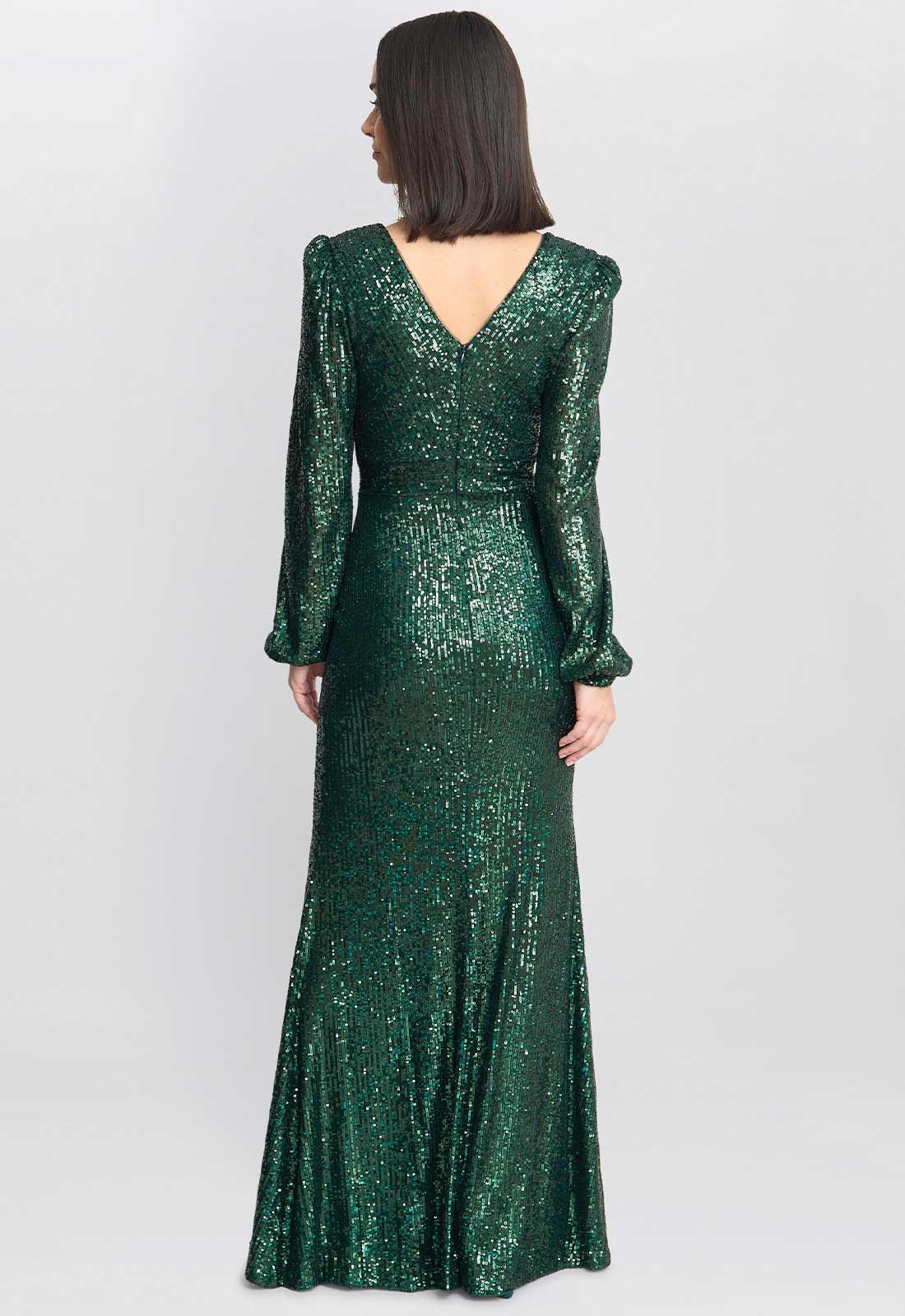 sequin party evening gown