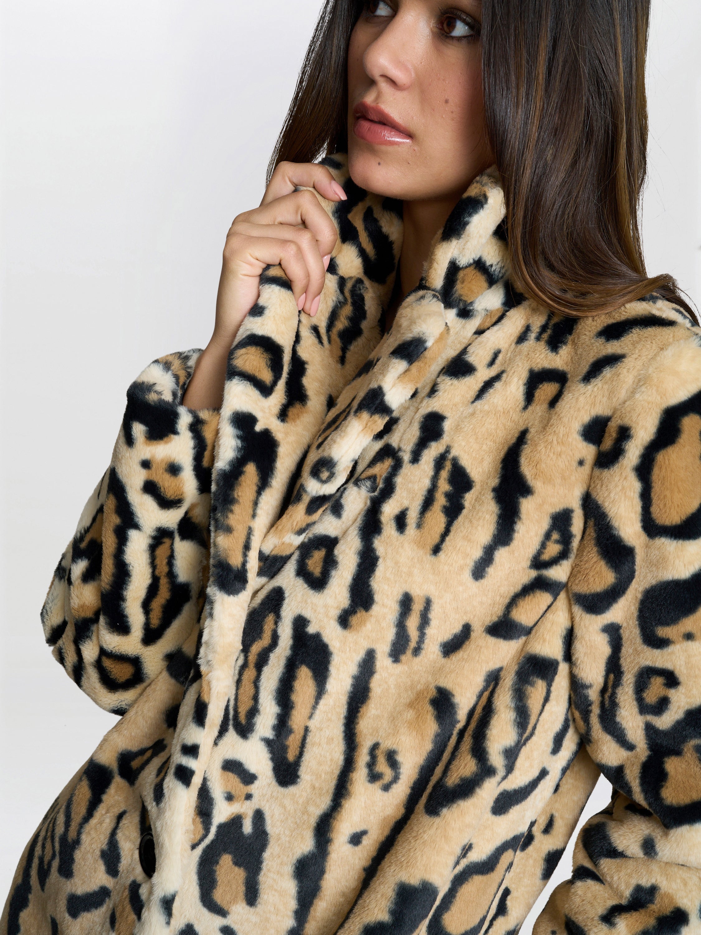 Gina Bacconi Brown Madison Faux Fur Coat