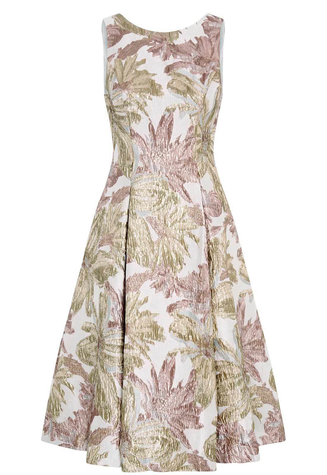 Floral patterned dress on a white background