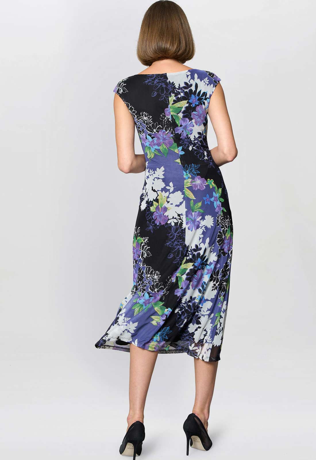Gina Bacconi MULTI Jasmine Floral Print Midi Dress