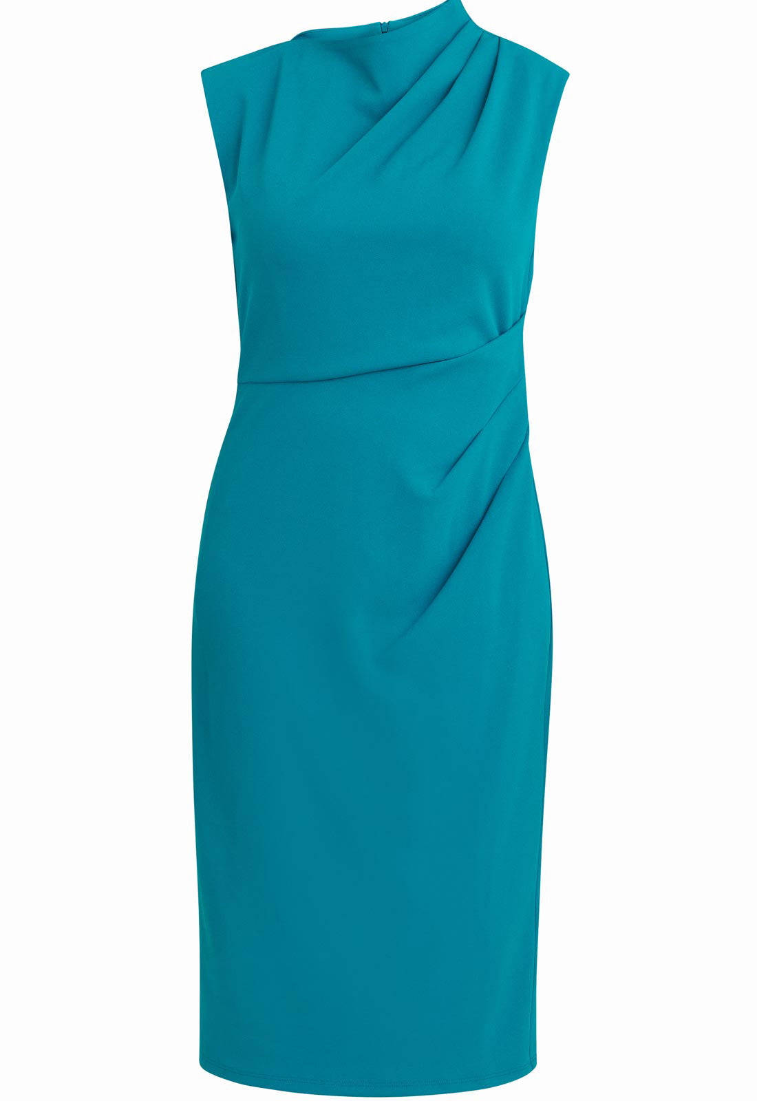 Teal dress on a white background
