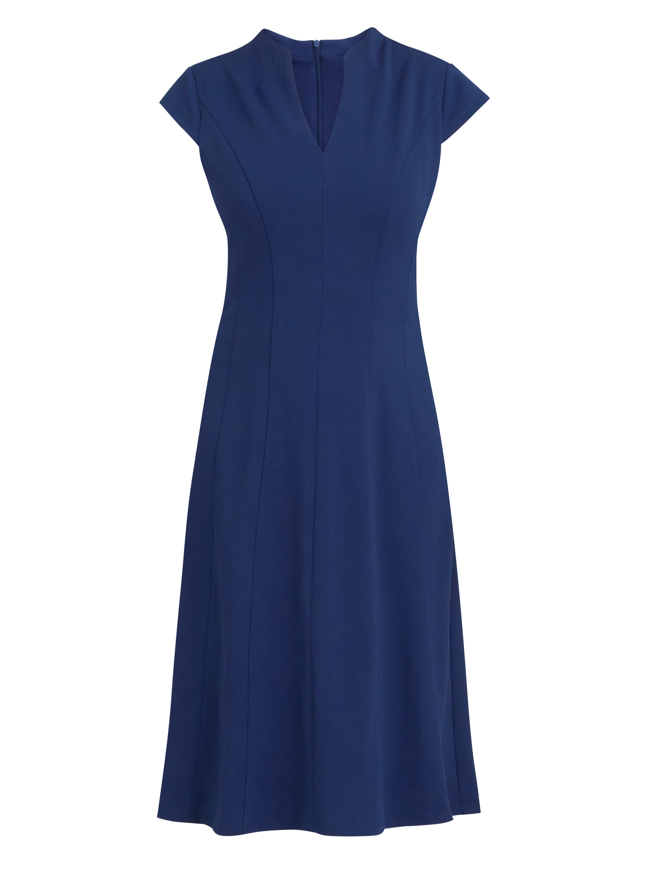 Gina Bacconi Navy Maxene Fit And Flare Midi Dress