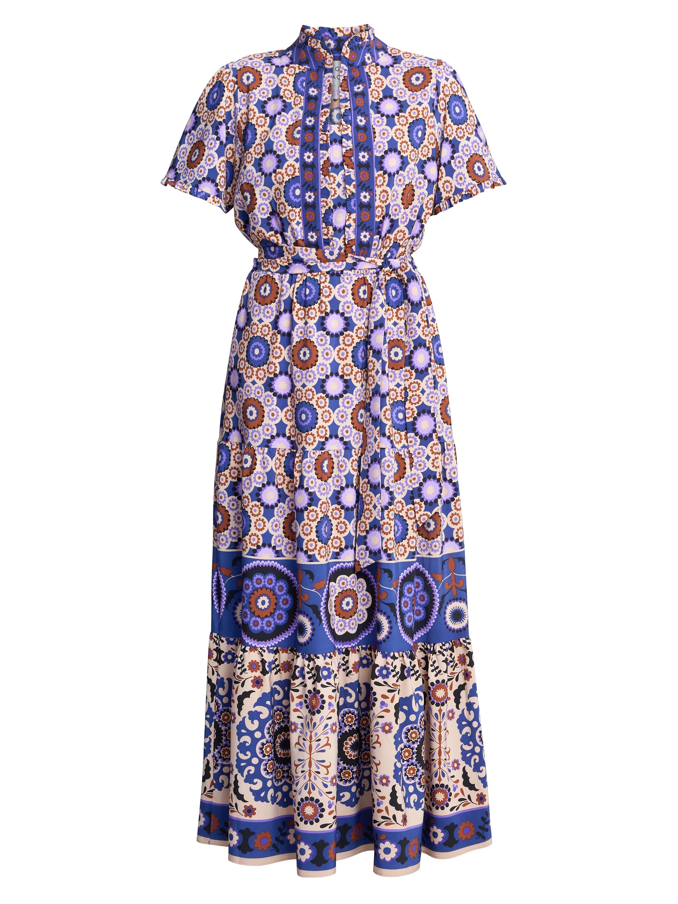 Gina Bacconi Margot Printed Maxi Dress
