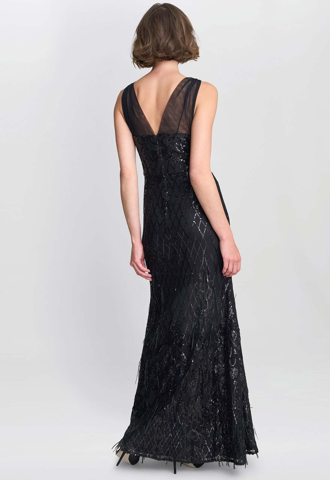 Gina Bacconi Black Tamsin Sleeveless Sequin Maxi Dress