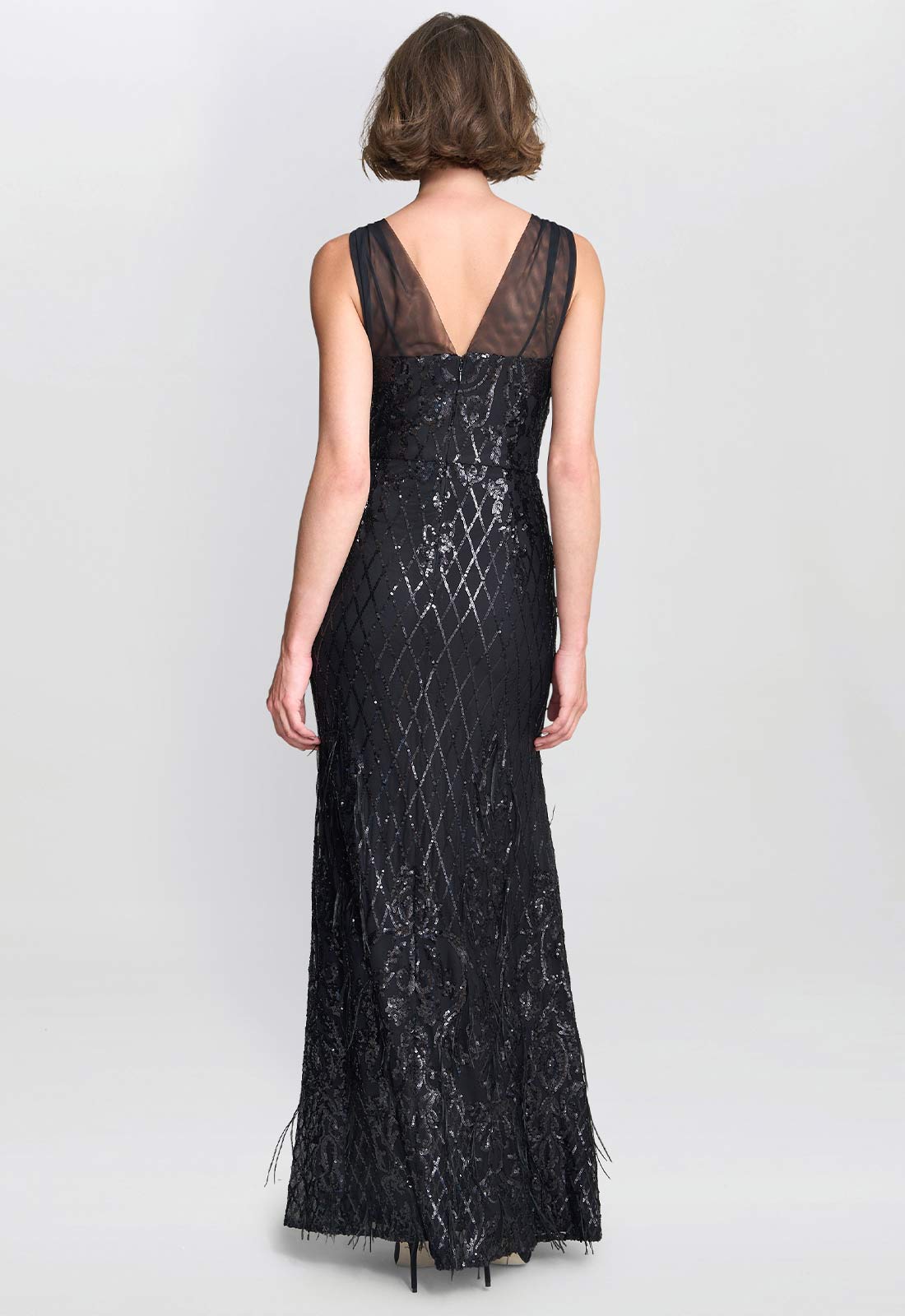 Gina Bacconi Black Tamsin Sleeveless Sequin Maxi Dress