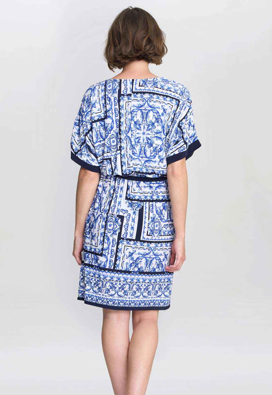 Gina Bacconi BLUE Tisha Belted Shift Dress