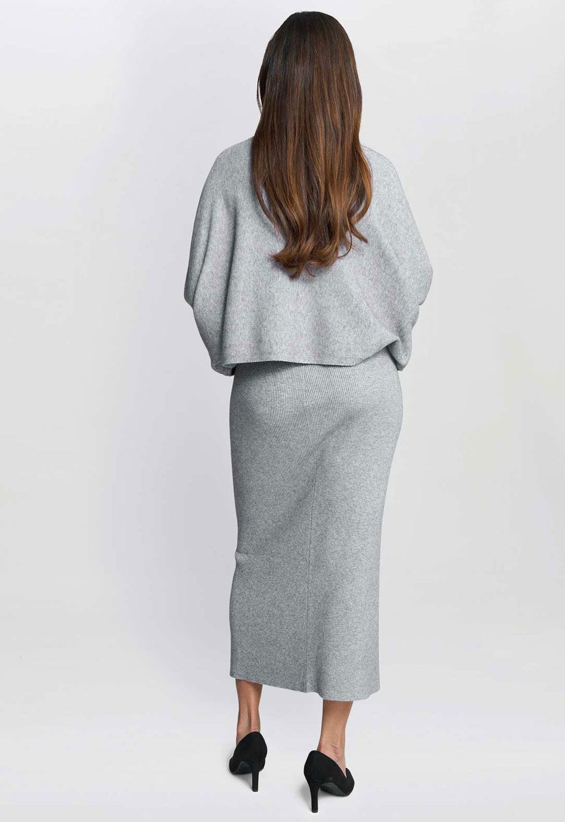 Gina Bacconi Grey Vanna Sequin Cuff Jumper