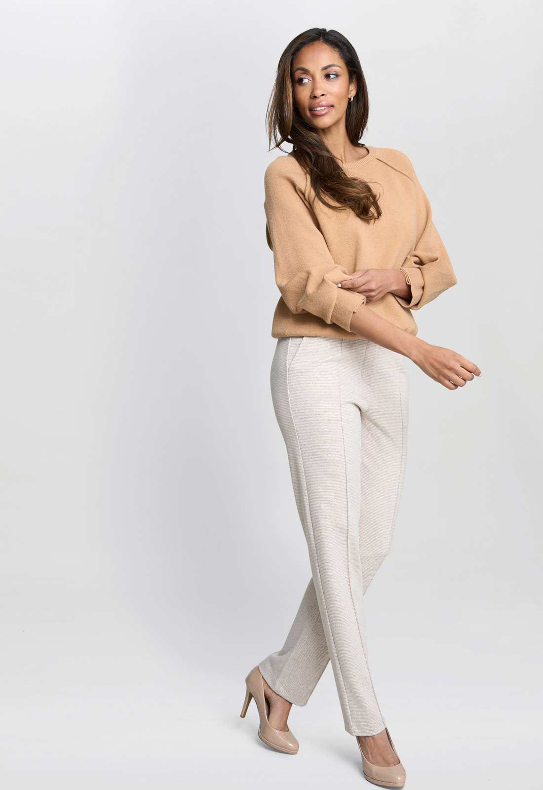 Gina Bacconi Beige Zarina Knit Jumper