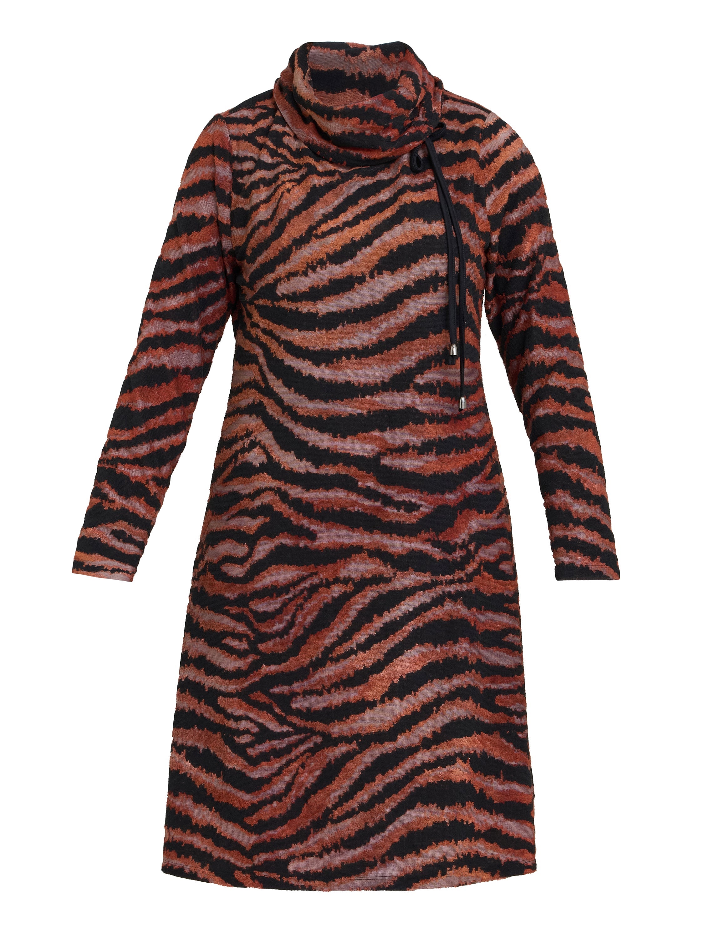 Gina Bacconi Brown Aisling Animal Print Dress