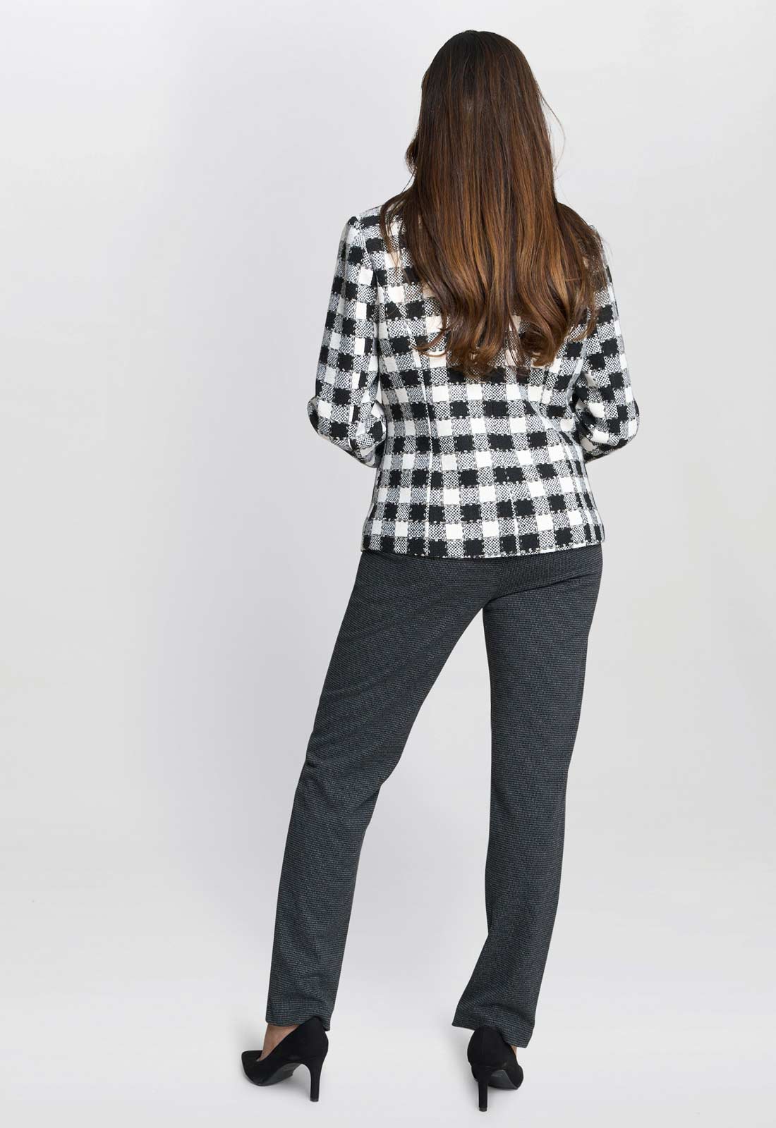 Gina Bacconi Black / White Alise Tweed Jacket