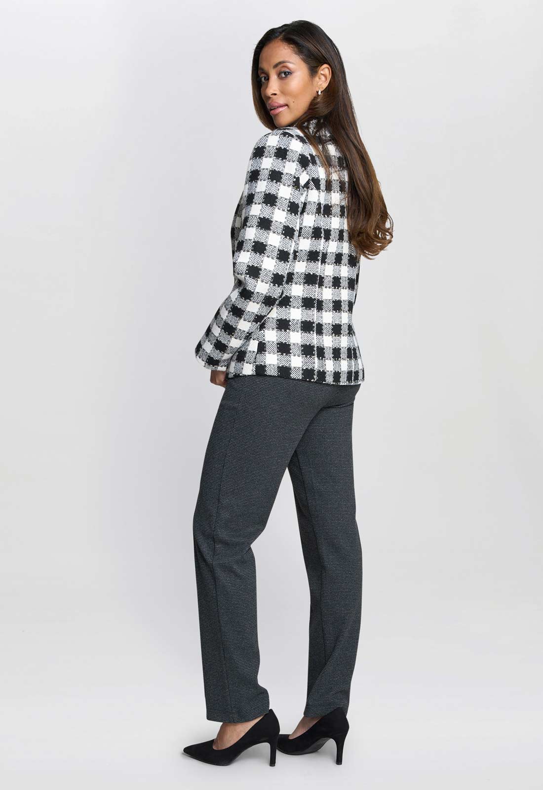 Gina Bacconi Black / White Alise Tweed Jacket