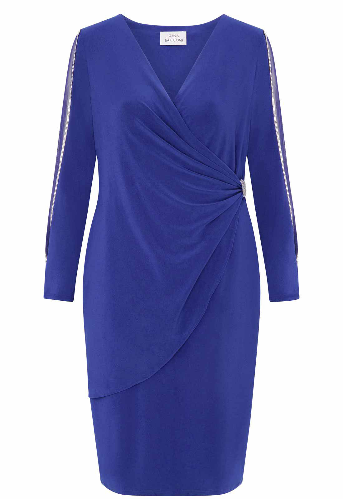 Gina Bacconi Royal Ceri Jersey Dress With Diamante Detail