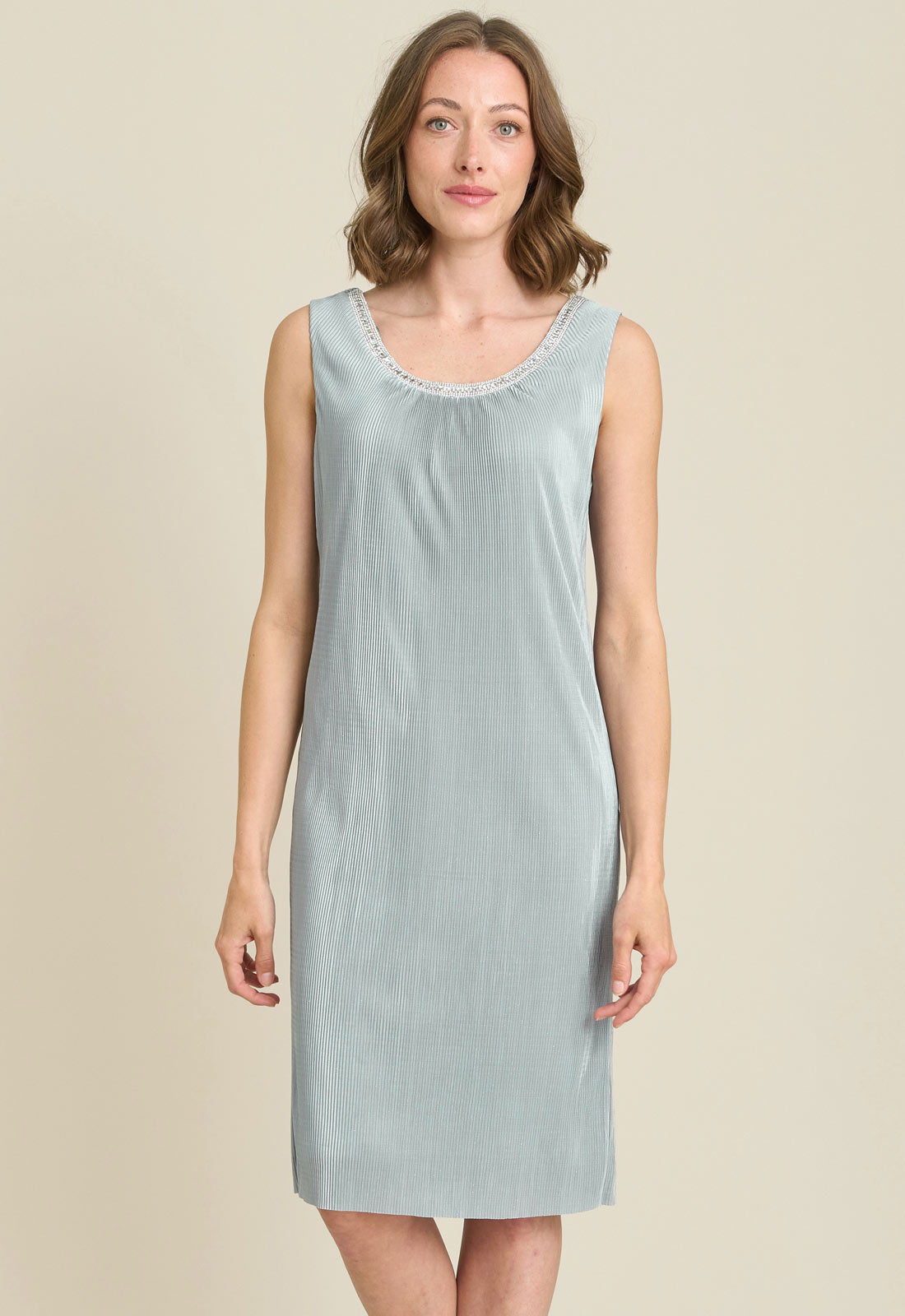 Gina Bacconi SAGE Sue-Ann Pleated Dress And Chiffon Jacket