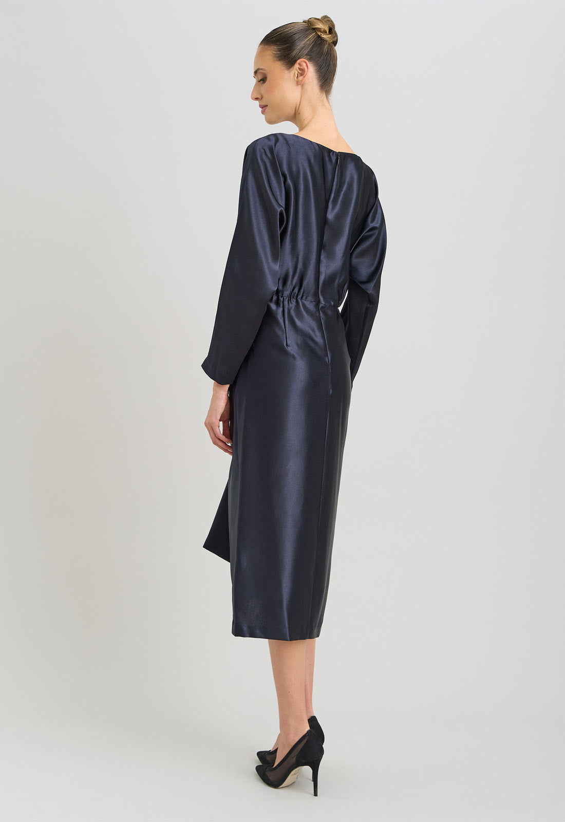 back of the navy luxury evening dress