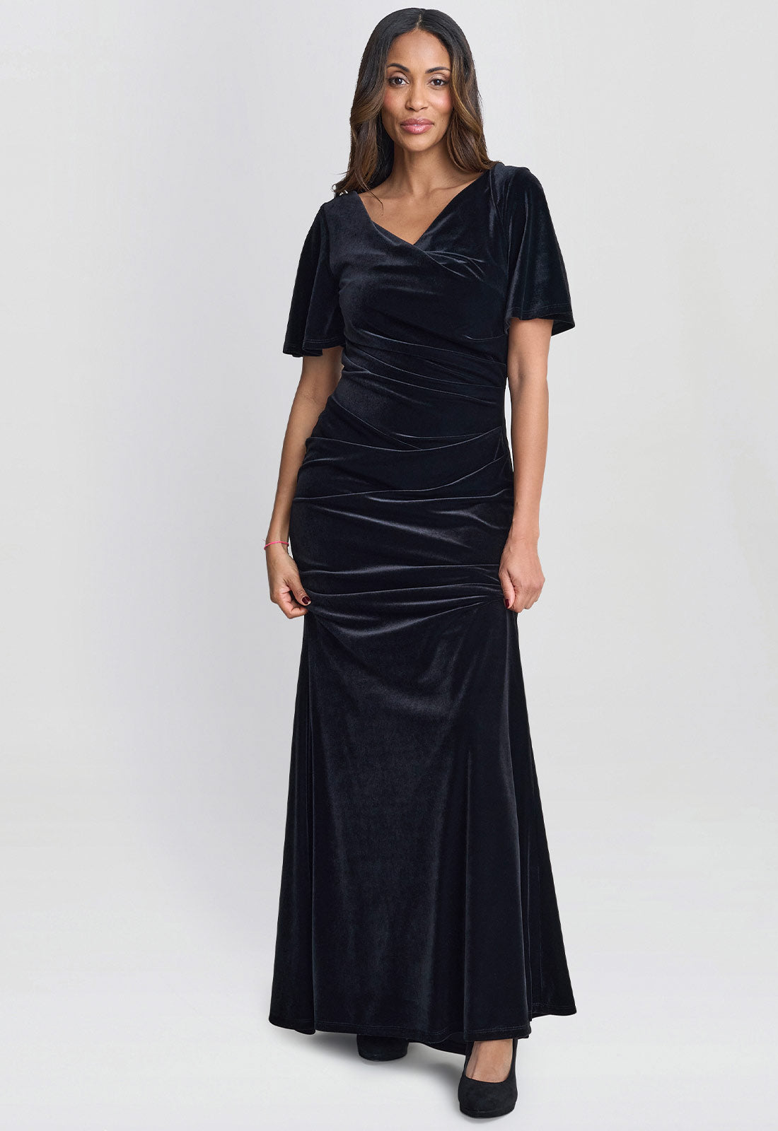 long velvet evening gown Minka