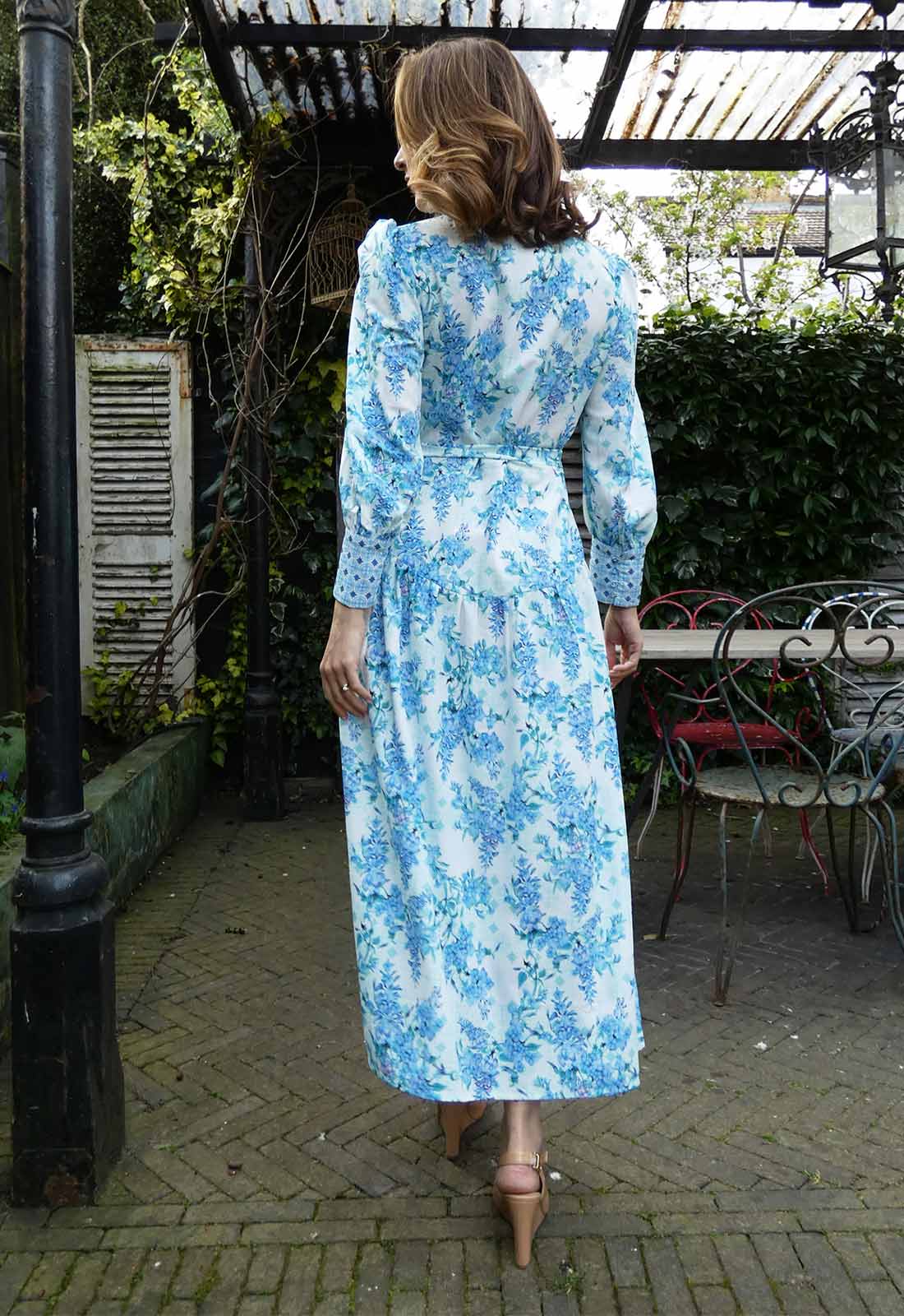 Raishma Studio Blue Aaliyah Floral Maxi Dress-112273