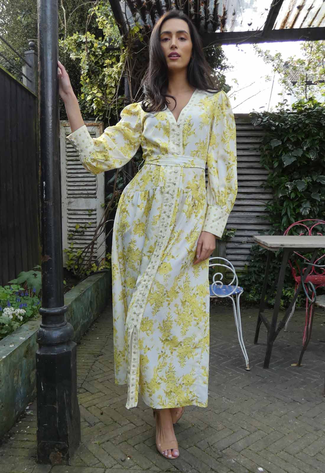Raishma Studio Yellow Aaliyah Floral Maxi Dress-0
