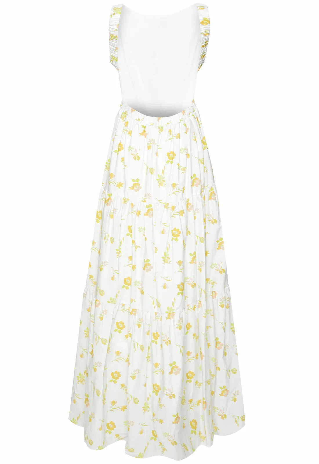 True Decadence Cream Floral Backless Maxi Dress-110488