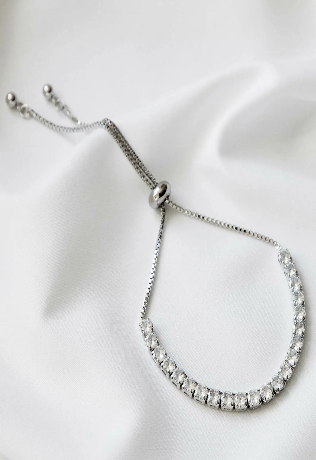 Always Chic Silver Crystal Rope Bracelet-0