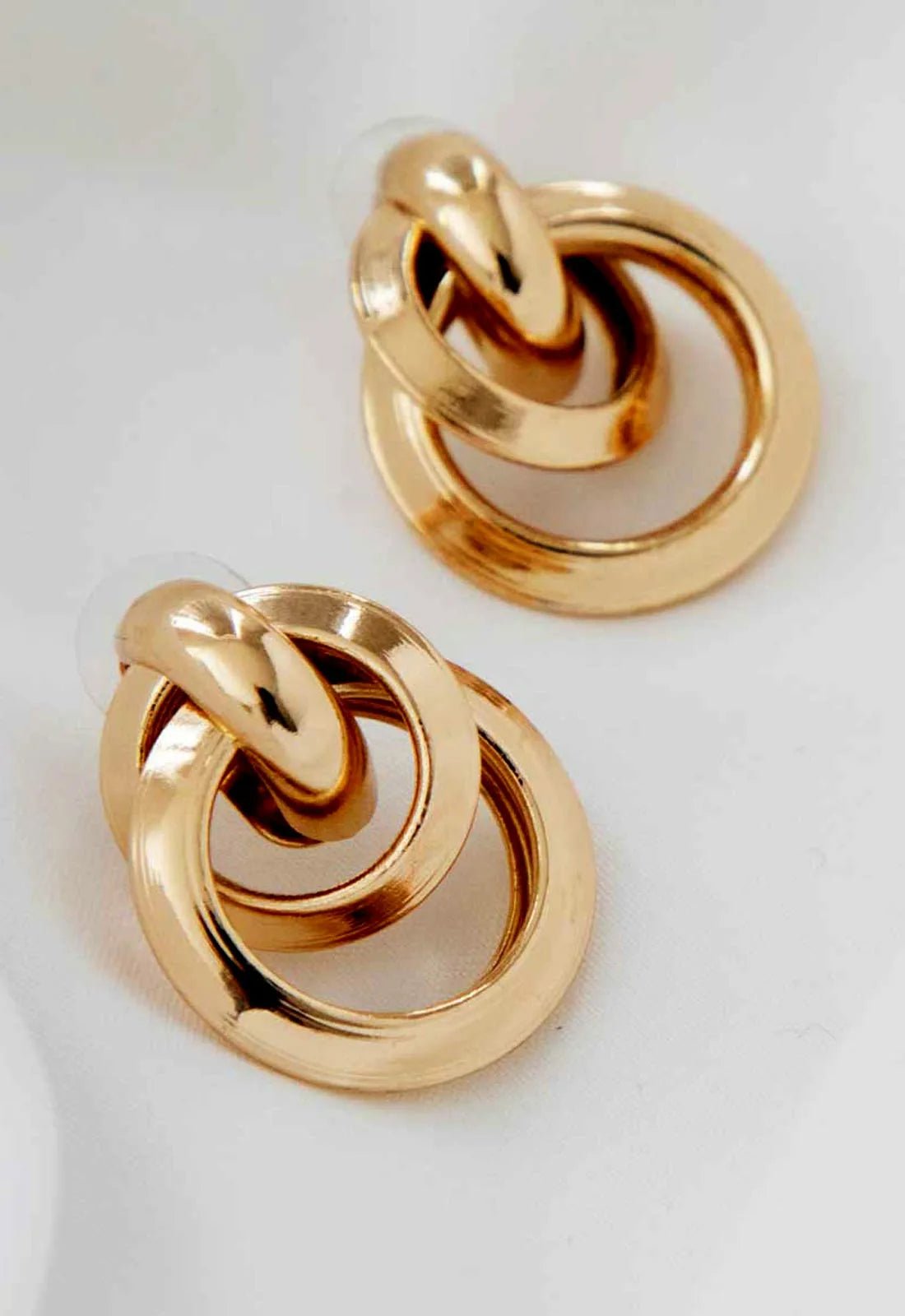 Always Chic Gold Knot Earrings-91859