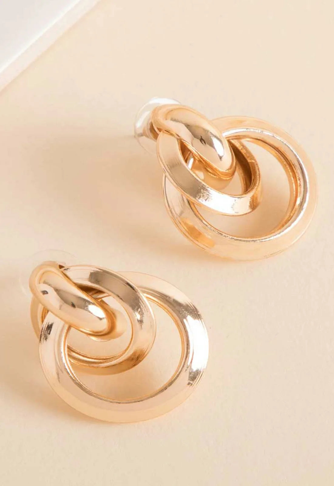Always Chic Gold Knot Earrings-91858