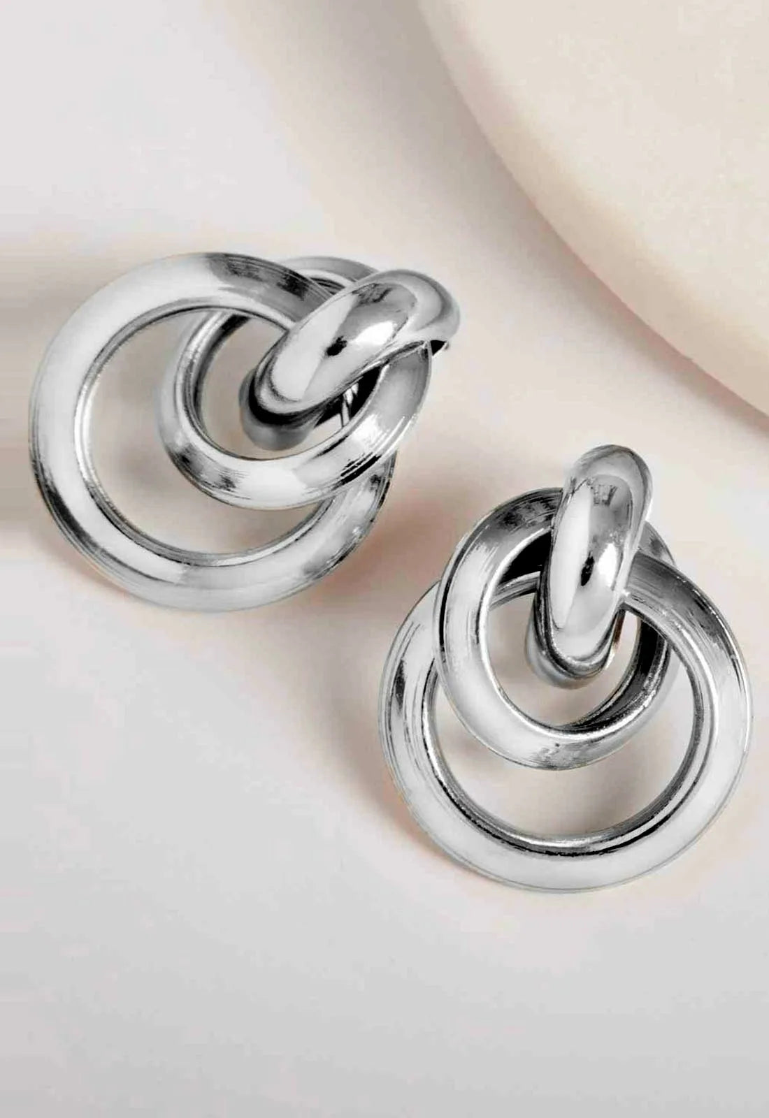Always Chic Silver Knot Earrings-91862