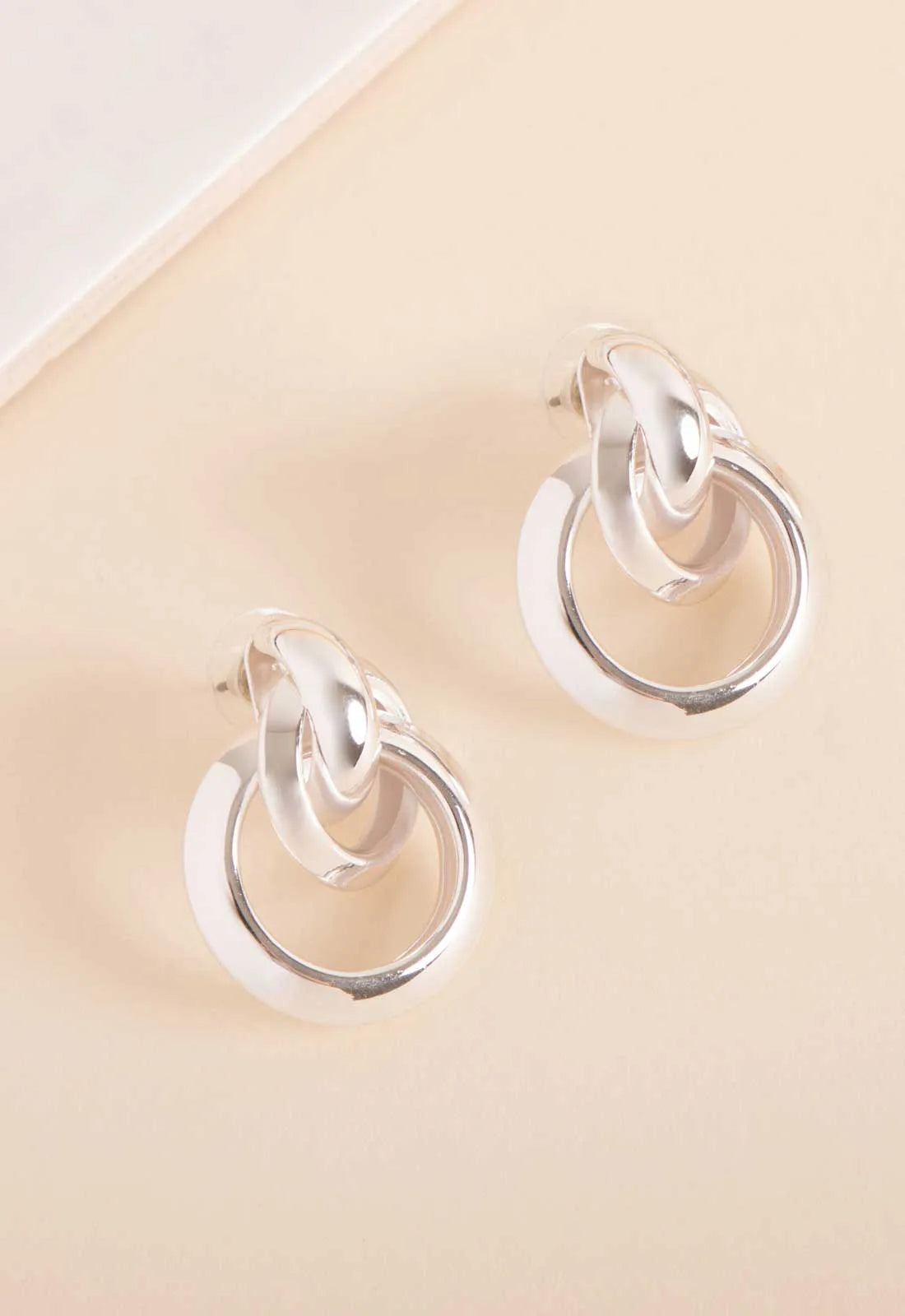 Always Chic Silver Knot Earrings-91863