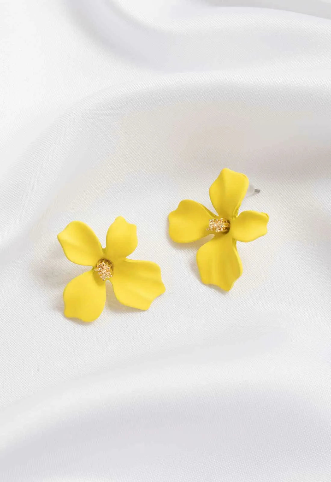 Always Chic Yellow Flower Earrings-0