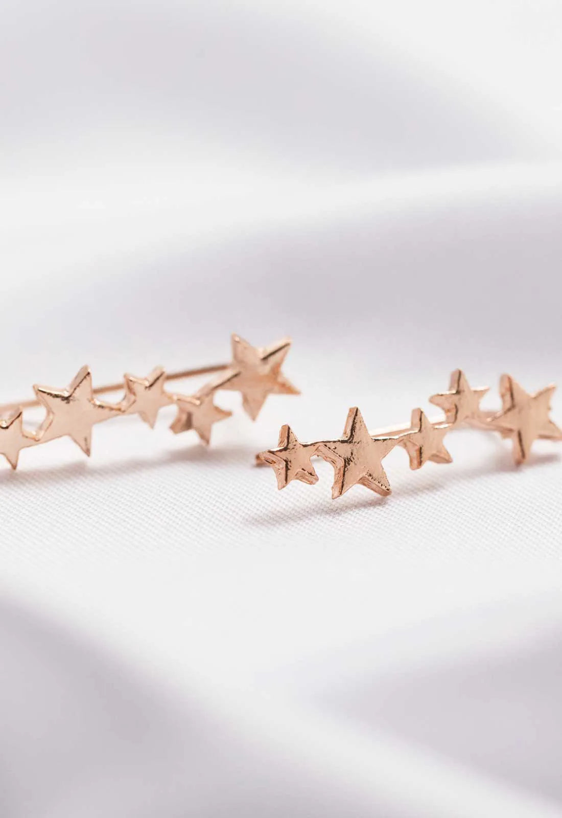 Always Chic Rose Gold Star Climber Earrings-0