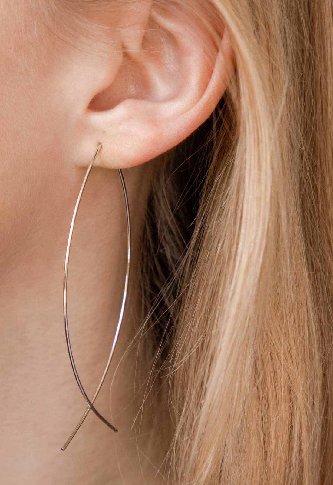 Always Chic Silver Wire Twist Earrings-91630