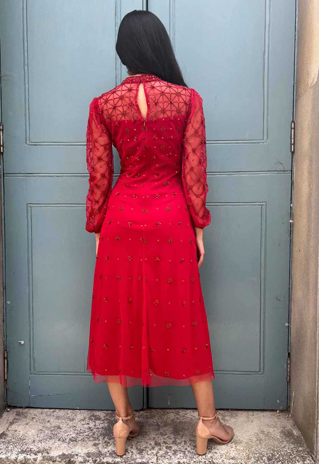 Raishma Couture Red Adele Dress-120047