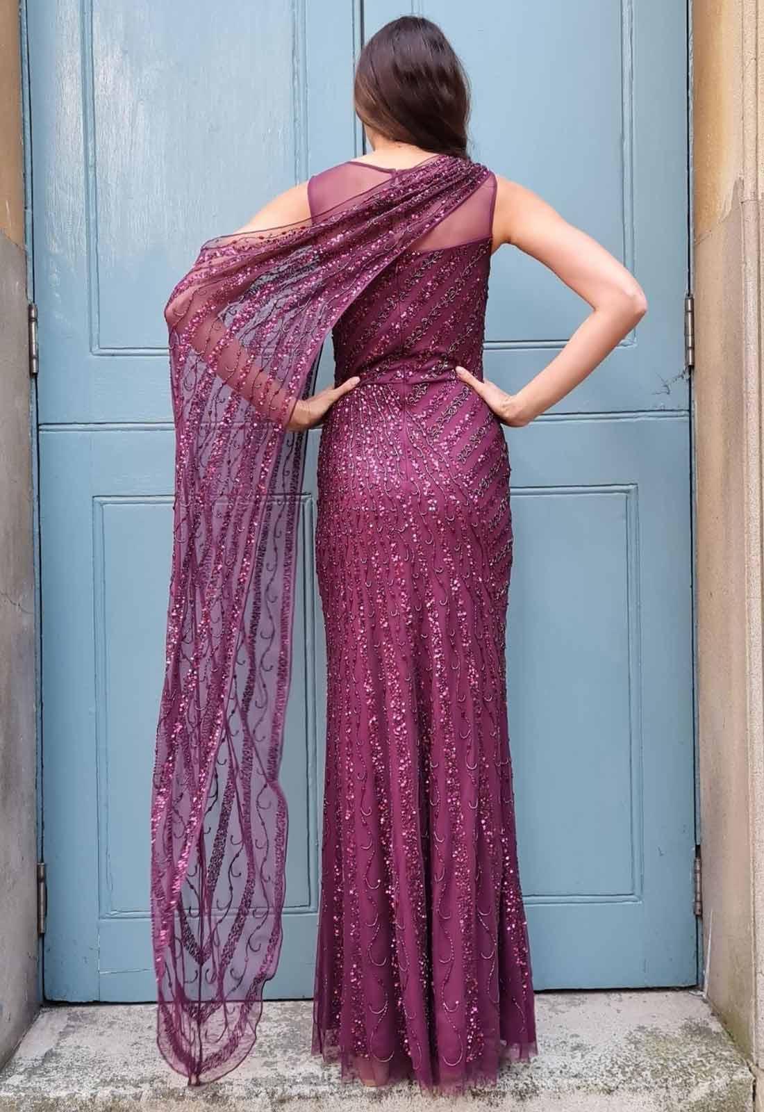 Raishma Couture Purple Ayra Maxi Gown-112720