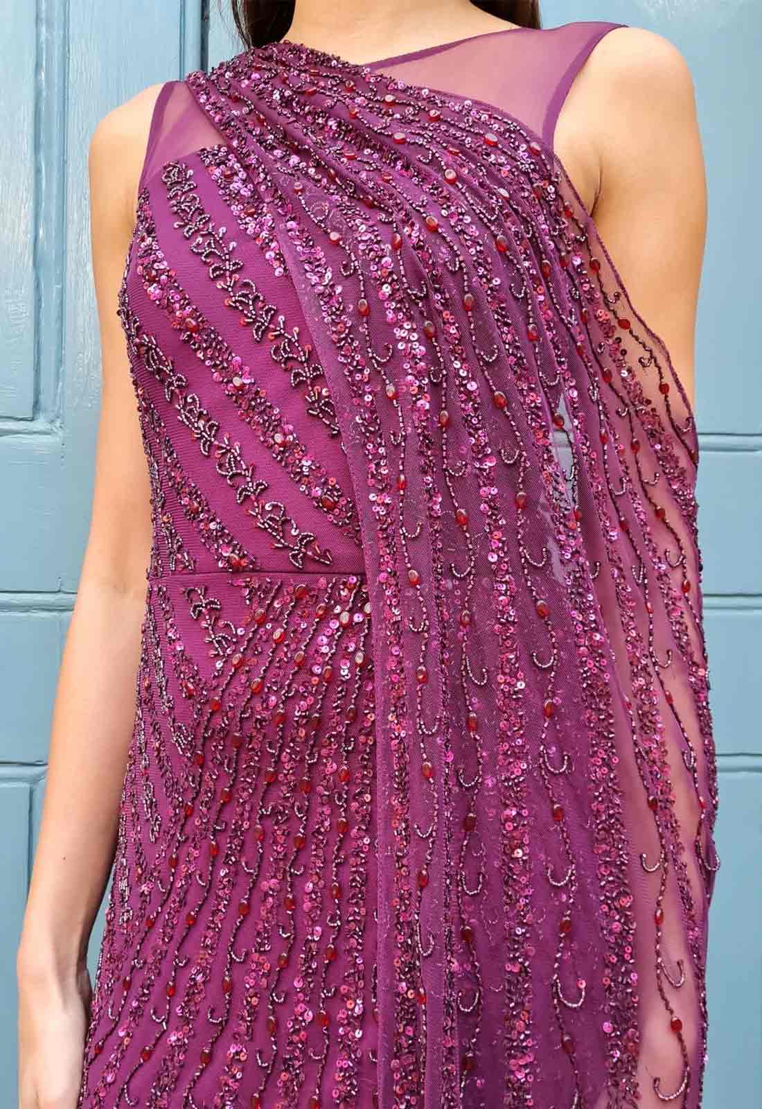 Raishma Couture Purple Ayra Maxi Gown-112719